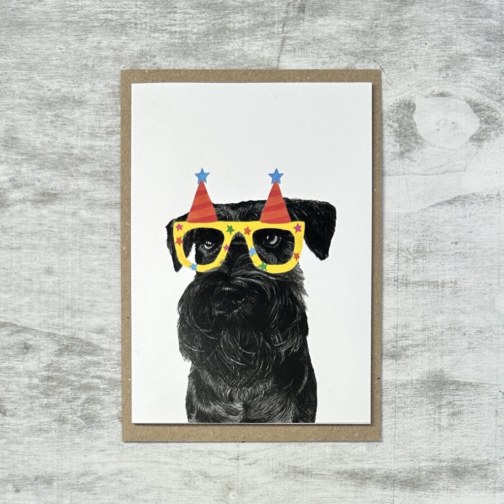 Miniature Schnauzer Birthday Card