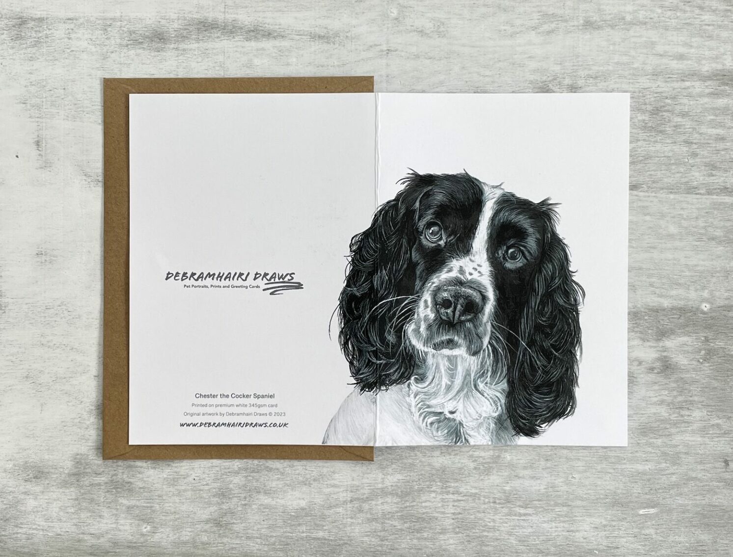 Cocker Spaniel Fine Art Blank Greeting Card - Image 2