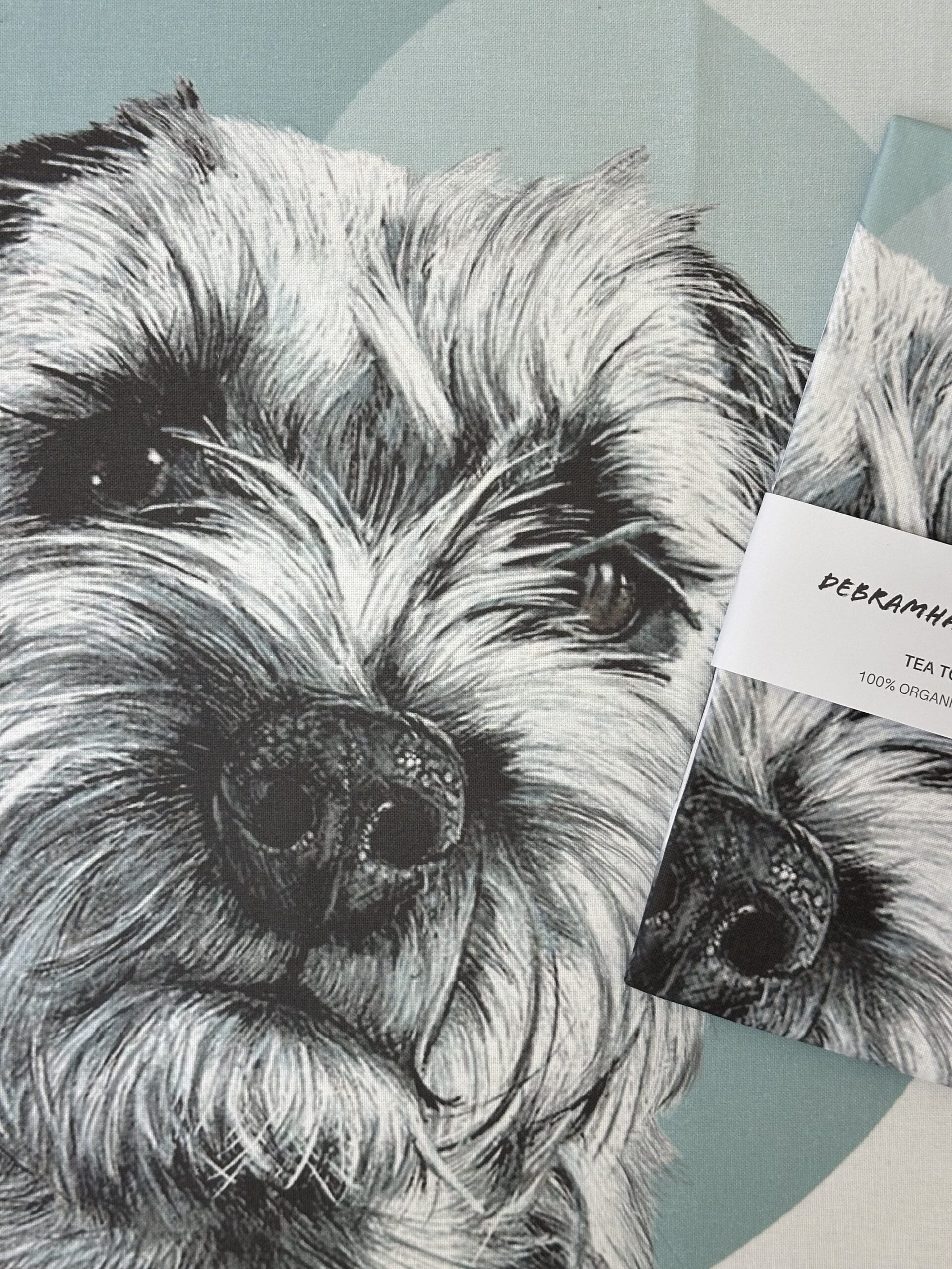 Border Terrier 100% Organic Cotton Tea-towel - Image 2