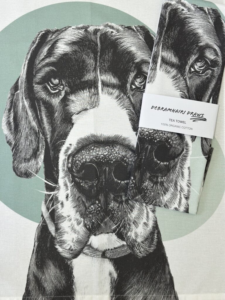 Great Dane 100% Organic Cotton Tea-towel
