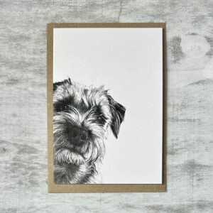 Border terrier greeting card