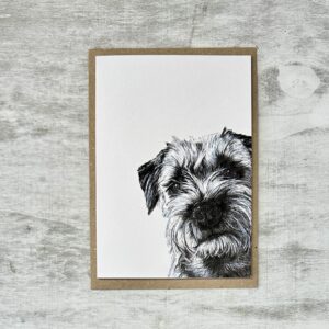 Border Terrier Fine Art Greeting Card