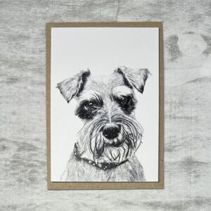 Schnauzer Fine Art Greeting Card