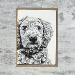 Labradoodle Blank Fine Art Greeting Card