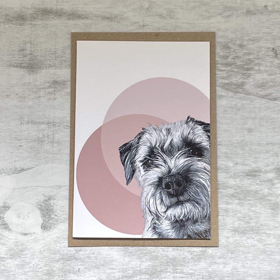 Border Terrier Fine Art Greeting Card
