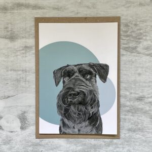 Miniature Schnauzer Fine Art Greeting Card
