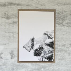 Schnauzer Blank Fine Art Greeting Card