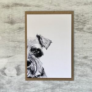 Schnauzer Fine Art Greeting Card