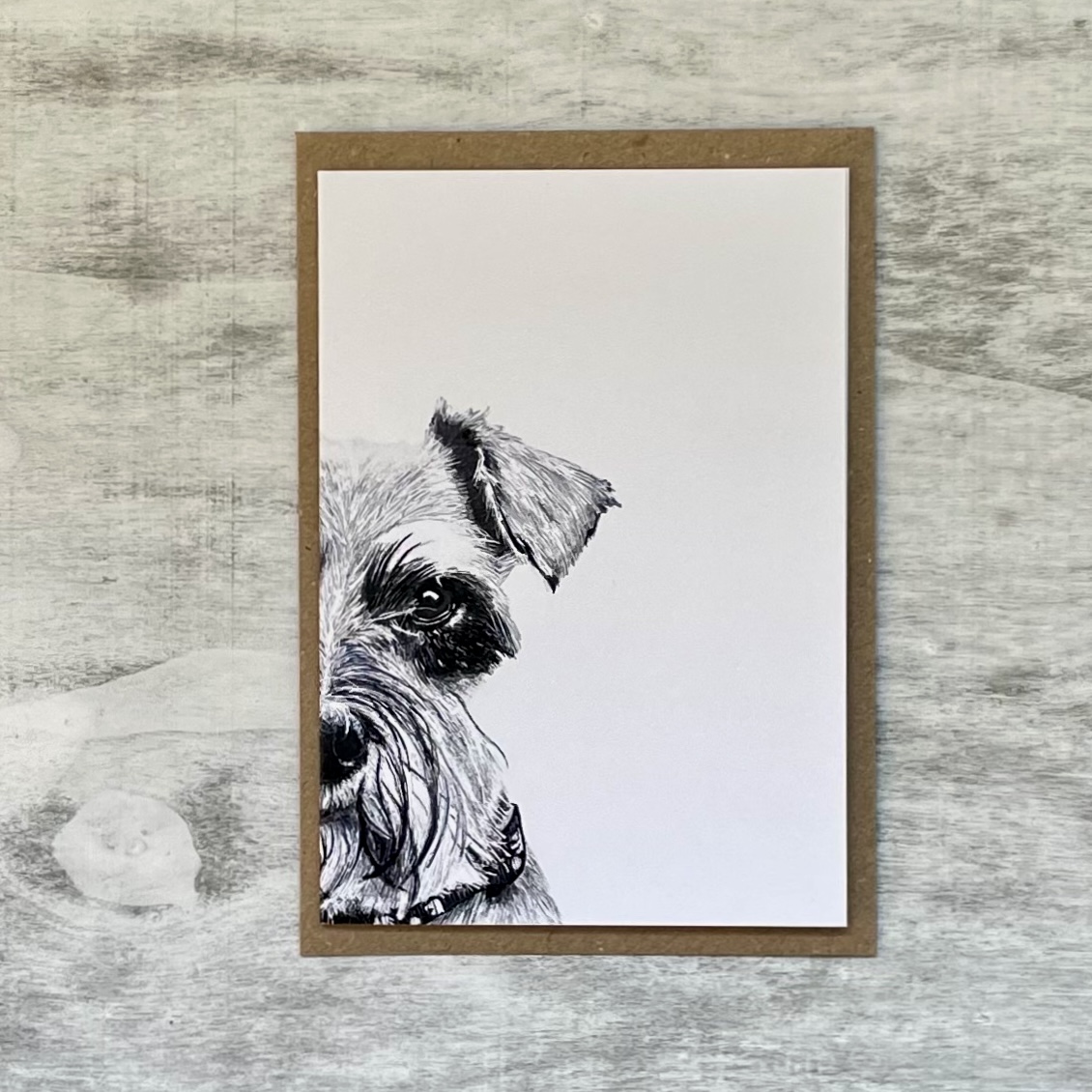 Schnauzer Fine Art Greeting Card