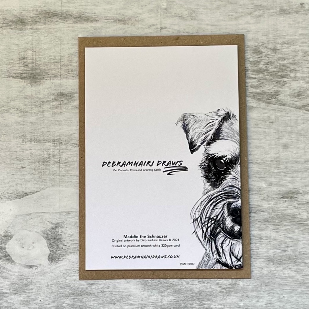 Schnauzer Fine Art Greeting Card - Image 2