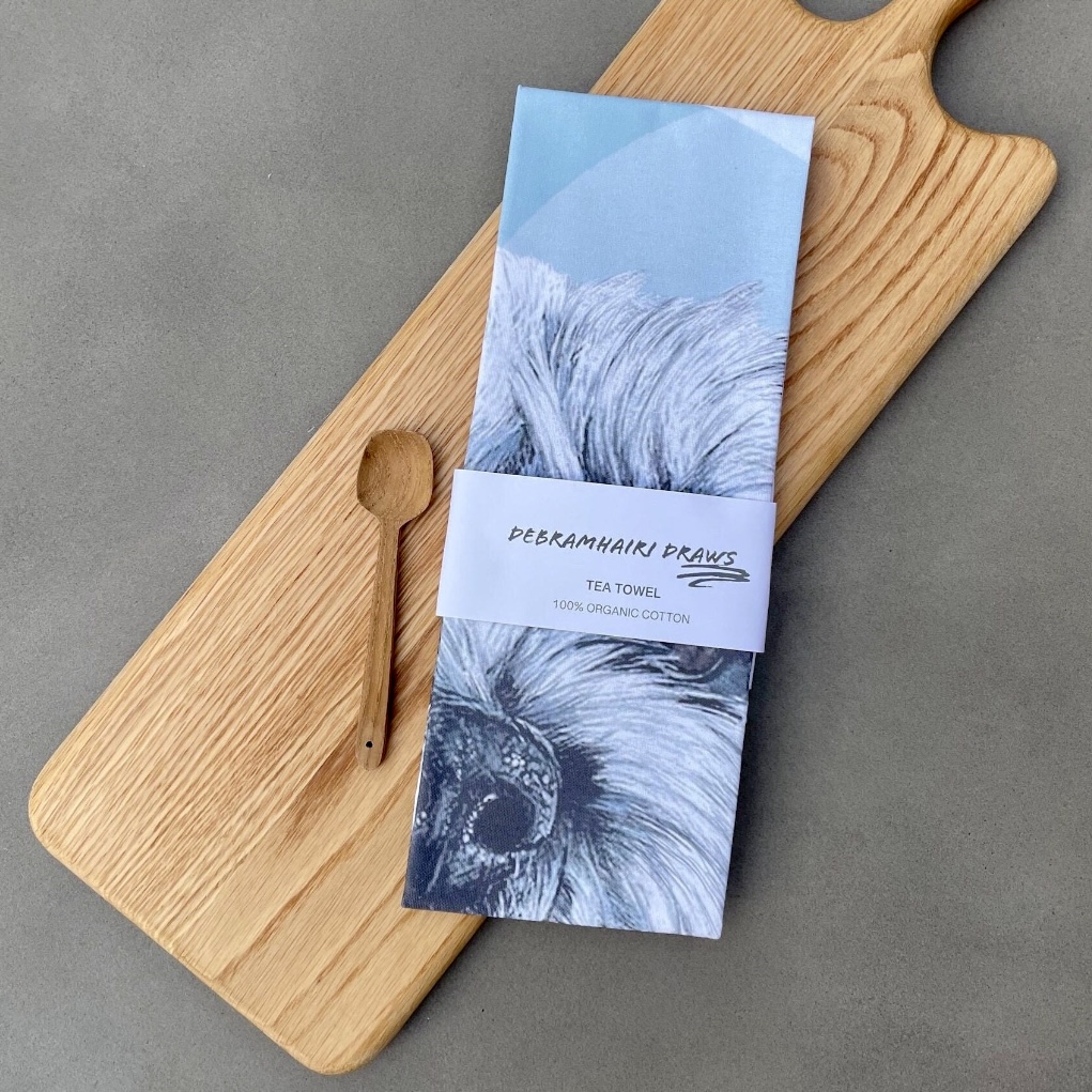 Border Terrier 100% Organic Cotton Tea-towel - Image 3