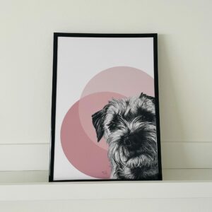 Border Terrier A4 Fine Art Print (unframed)