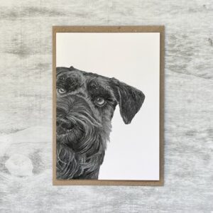 Miniature Schnauzer Fine Art Greeting Card