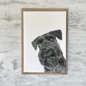 Miniature Schnauzer Fine Art Greeting Card