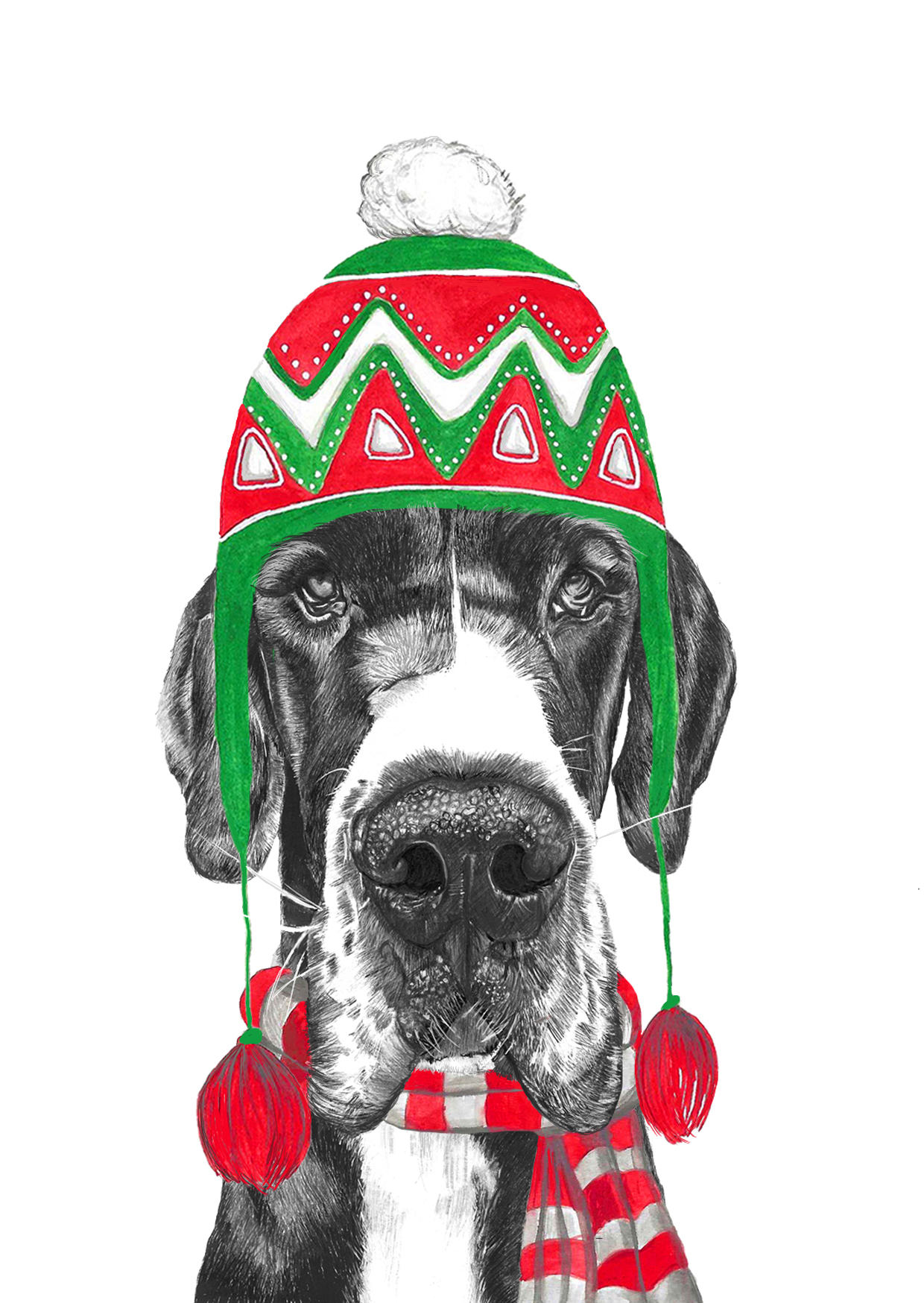 Great Dane Christmas Card - Image 2