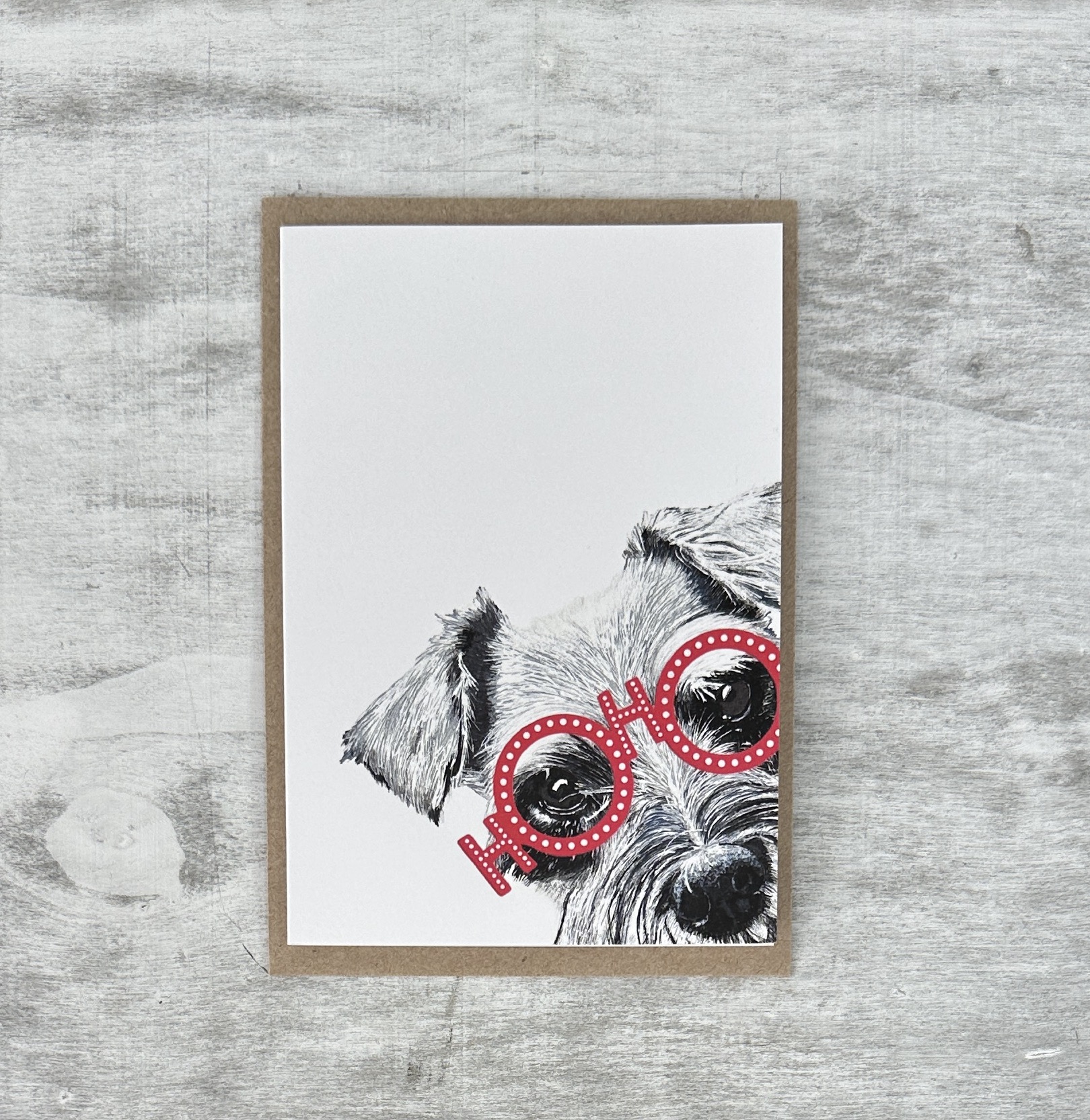 Miniature Schnauzer Christmas Card