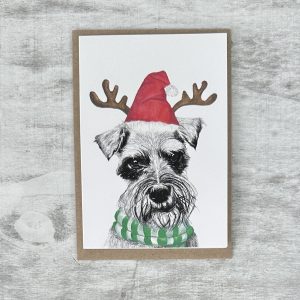 Miniature Schnauzer Christmas Card