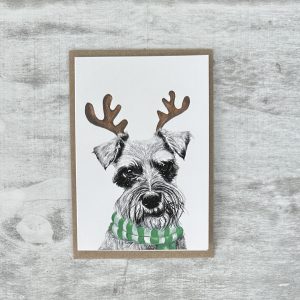Miniature Schnauzer Christmas Card