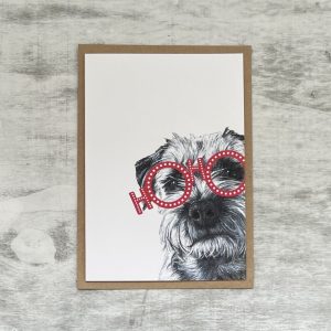 Border Terrier Christmas Card